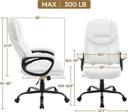 High Back Executive Chair Faux Leather Managerial Chair Ergonomic Task