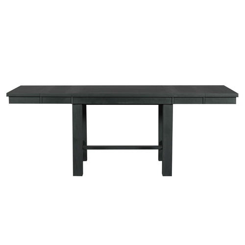 Farmhouse 82inch 6-Piece Extendable Dining Table with Footrest, 4
