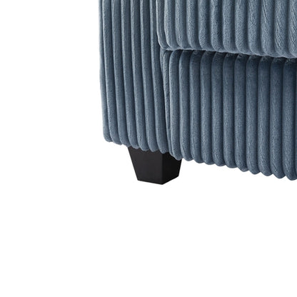 Modern 4-Seater Corduroy Sofa Couch with USB Ports, Hidden Storage and
