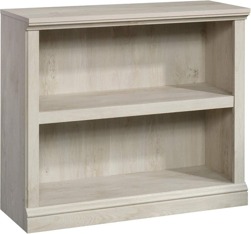2 Tier Wooden Bookcase Chalked Chestnut Finish Multipurpose For Home
