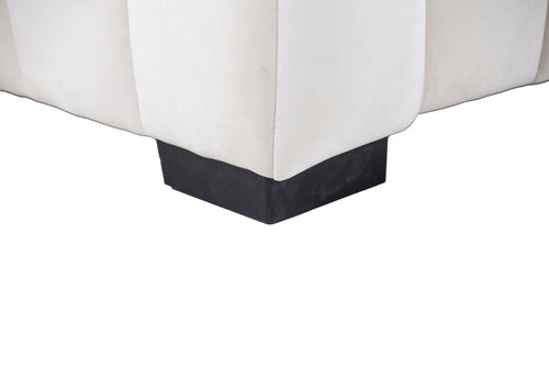 139'' Channel Tufted Sofa Velvet Upholstered Left Chaise Modular Sofa