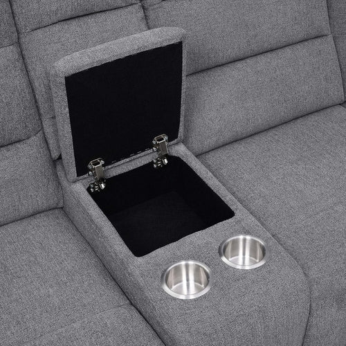 David 3-Piece Motion Sectional Sofa In Smoke Manual Reclining