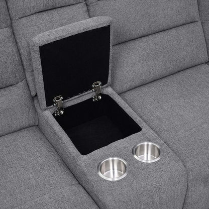 David 3-Piece Motion Sectional Sofa In Smoke Manual Reclining