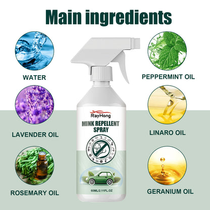 Mink Repellent Spray, Anti-Weasel And Mink-Repellent Spray For Car Engine Compartment