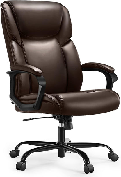 Ergonomic Big And Tall Leather Executive Office Desk Chair