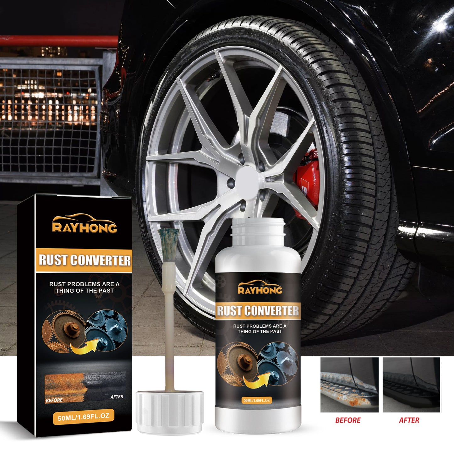 Rust Converter, Auto Parts Antirust And Rust Removal Coating Reconditioning Primer Conversion Agent