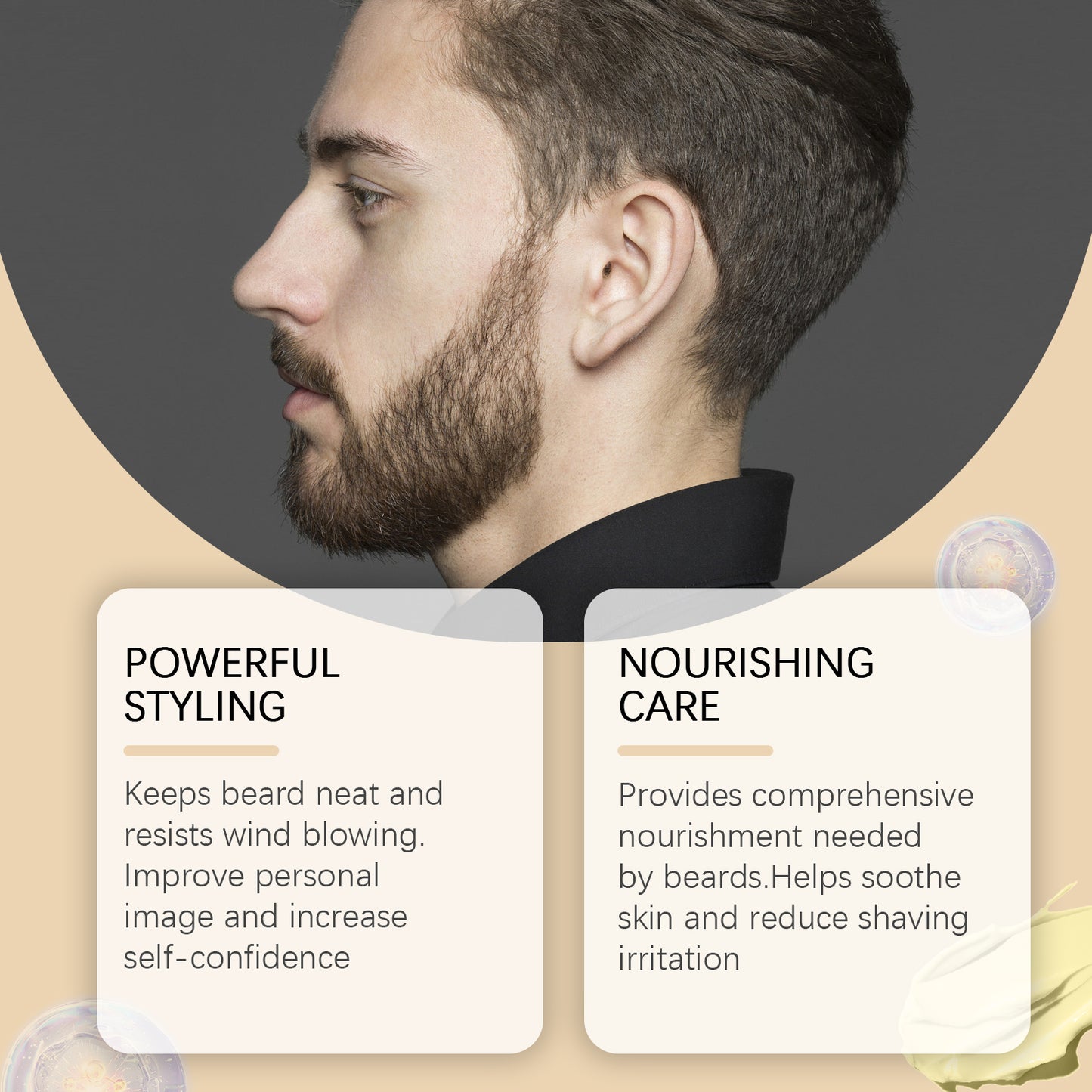 WoodSleep Men's Beard Balm Gentle Nourishing Beard Fragrance Soft, Bright And Three-Dimensional Shape
