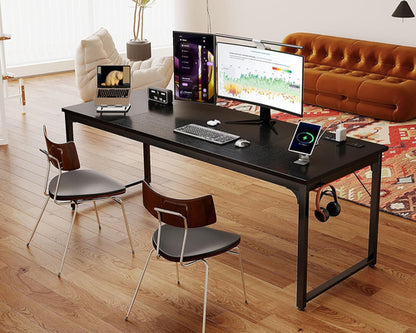 71 Inch Computer Desk with USB Ports, Large Office Desk, Long Study