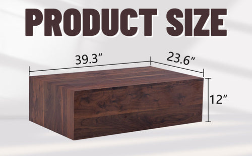 Modern Coffee Table – 39.3" Rectangular Accent Table with Textured