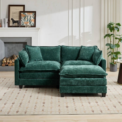 Cloud Sofa Modern Sectional Couch, Comfy Double Layer Upholstered Seat