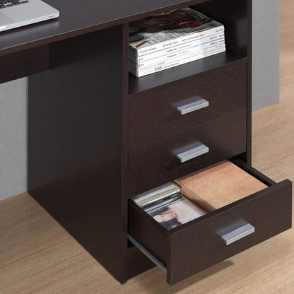 Classic Computer Desk with Multiple Drawers, 29.5" X 23.6" X 51.2",