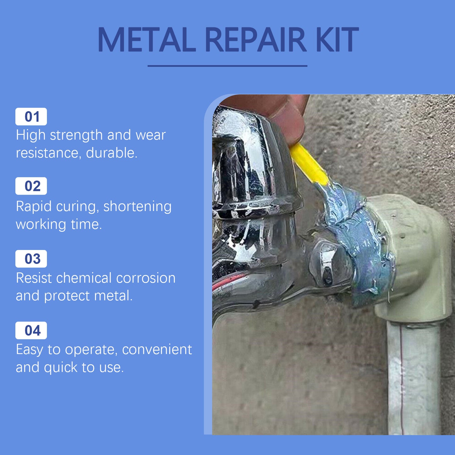 Jaysuing Strong Metal Casting Glue 20g, Box Cast Iron Sealant Ab Glue Anti-Repair Agent For Leak Sealing And Metal Bonding