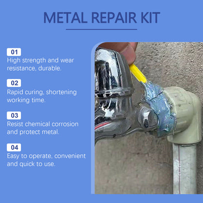 Jaysuing Strong Metal Casting Glue 20g, Box Cast Iron Sealant Ab Glue Anti-Repair Agent For Leak Sealing And Metal Bonding