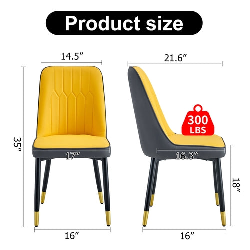 Modern Dining Chairs Set of 4 – PU Leather Upholstered Chairs with