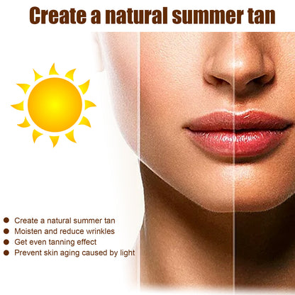 OUHOE Soft Brown, Summer Seaside Tanning Dark Tan Moisturizing Cream for Tanning Skin