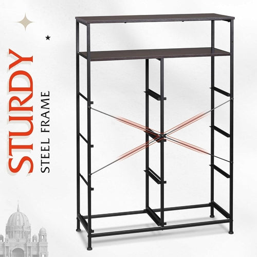 Fabric Dresser for Bedroom with Open Shelves, Tall Dresser with 8