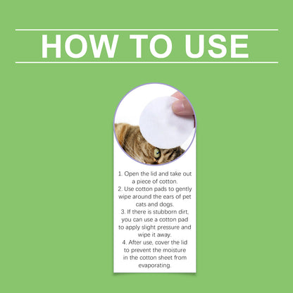 Ear Cleaning Pad For Cats And Dogs Soothes Pet Ear Canal Discomfort And Cleans Ear Dirt
