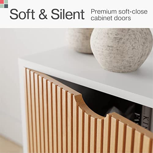 Modern 70 Inch TV Stand With Durable Adjustable Shelves