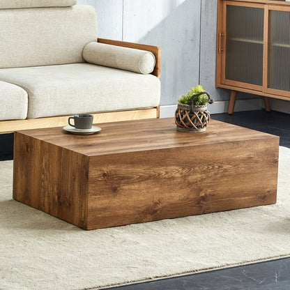 Modern Coffee Table – 39.3" Rectangular Accent Table with Textured