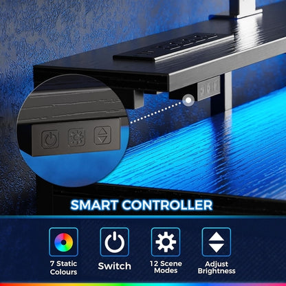 47 Inch RGB Gaming Desk For Home Office And Gaming Setup
