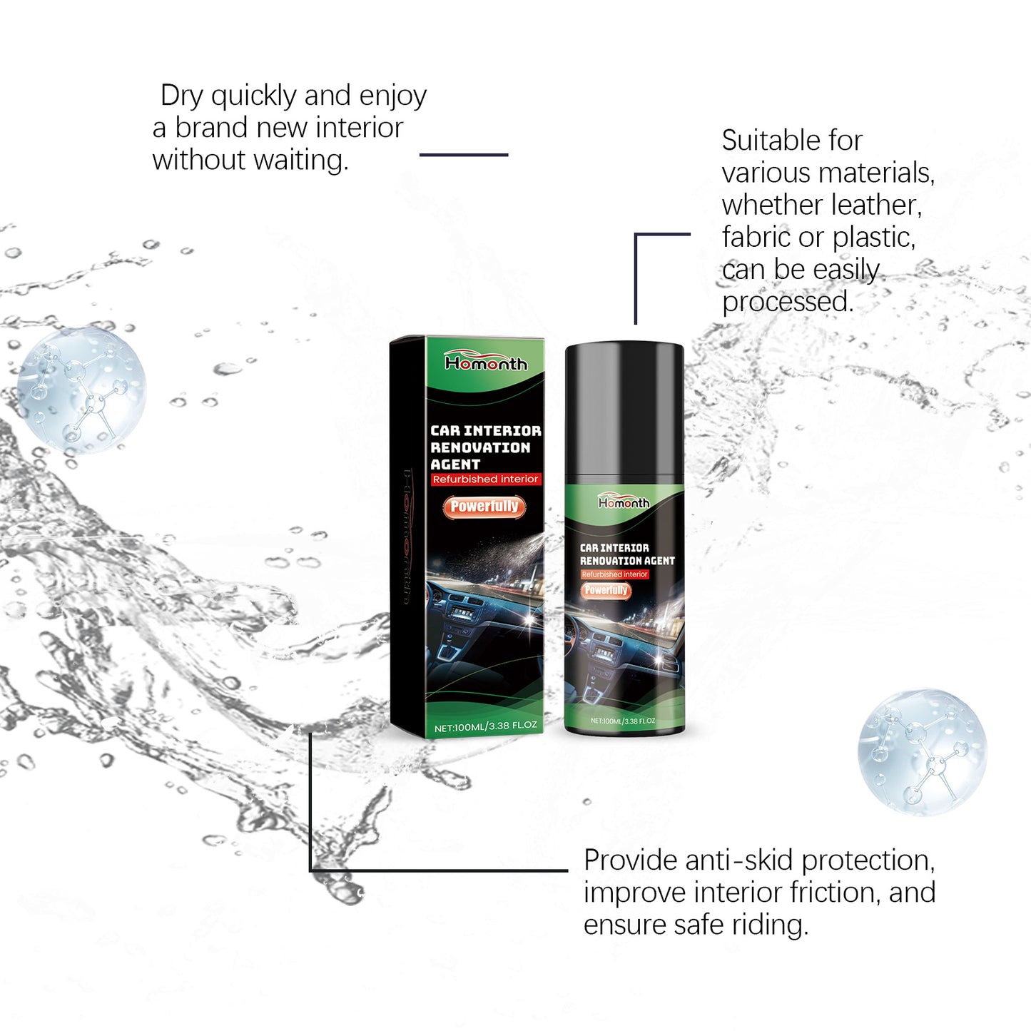 Automotive Interior Retreader, Cleaning And Decontamination Protection Material Waterproof Anti-Fouling Interior Polishing Refresh