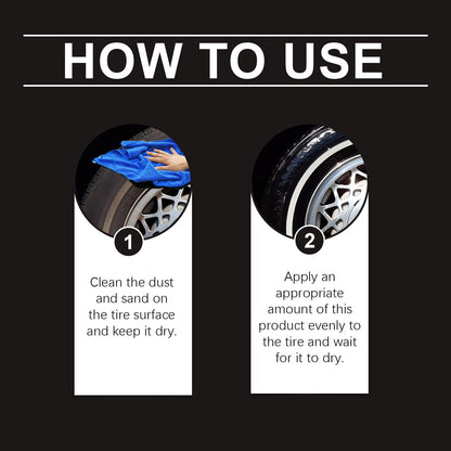 Rayhong Car Tire Retreading Wax, Durable Protection Against Dirt Tire Aging Dust Polishing Wheel Retreading Wax