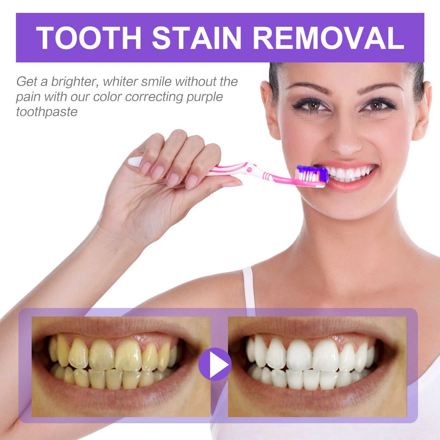 OUHOE Tooth Whitening Toothpaste, Cleans Stains Care For Gums Fresh Breath And White Teeth Toothpaste