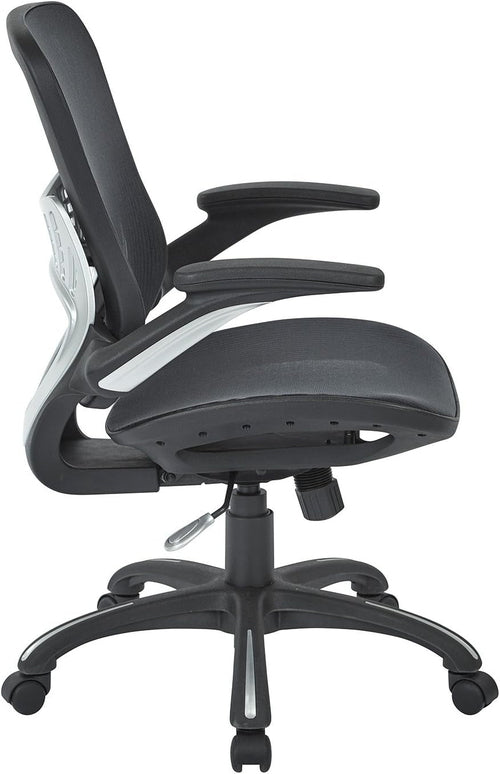 Office Star Ventilated Desk Chair With Breathable Mesh Seat Back Black