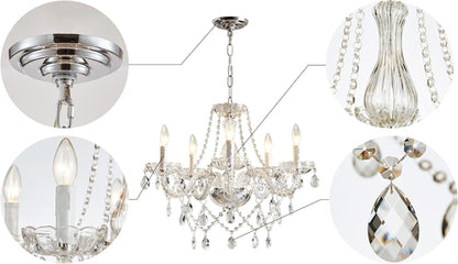 Saint Mossi 5 Light K9 Crystal Chandelier Ceiling Light
