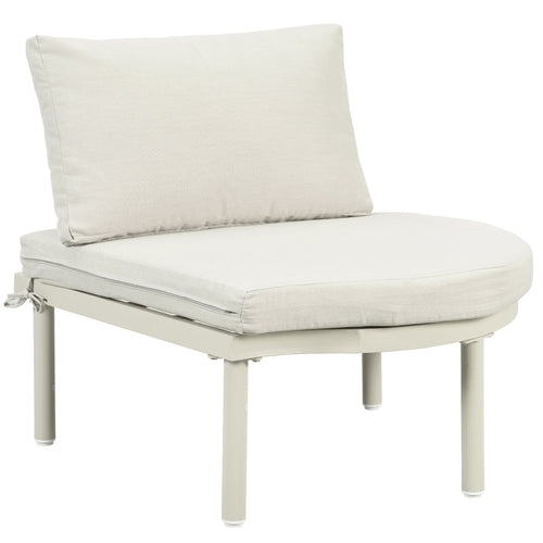 6-Piece Patio Sofa Furniture Set, Half Moon Outdoor Sectional Sofa