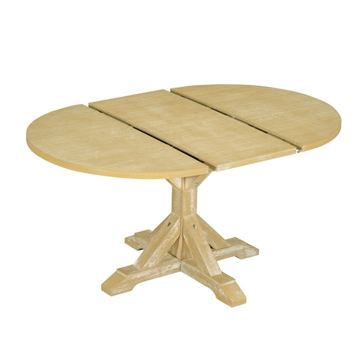 Farmhouse 6-Piece 60inch Extendable Pedestal Dining Table Set with