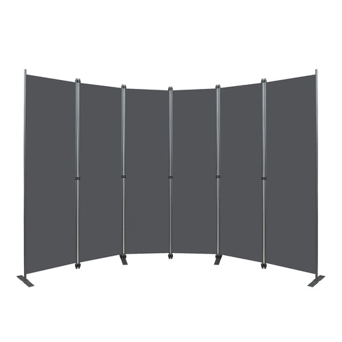 Folding Privacy Screen Room Divider, Heavy-Duty Metal Frame &