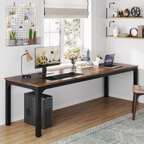 78 Inch Extra Long Two Person Computer Desk For Home Office