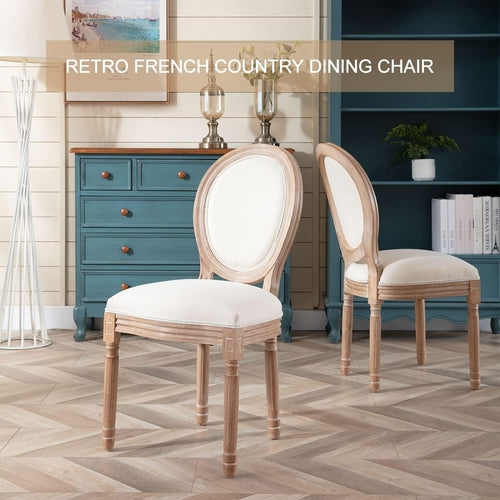 French Country Dining Chairs Set of 4, Vintage Louis Chairs with