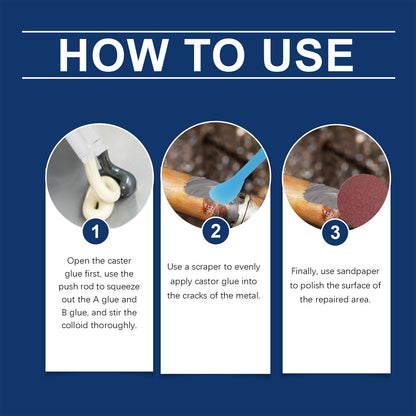 Jakehoe Metal Casting Adhesive Casting Adhesive Ab Adhesive Repair Stainless Steel Copper Aluminum Waterproof Metal Sealant