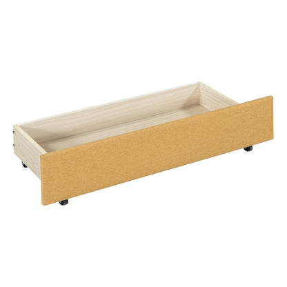 Full Size Upholstered Daybed with 2 Storage Drawers Sofa Bed Frame No