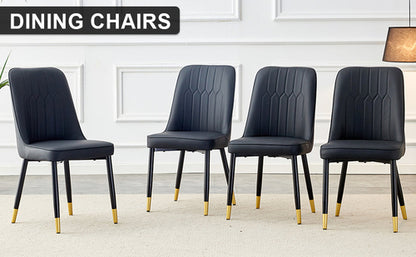 Modern Dining Chairs Set of 4 – PU Leather Upholstered Chairs with