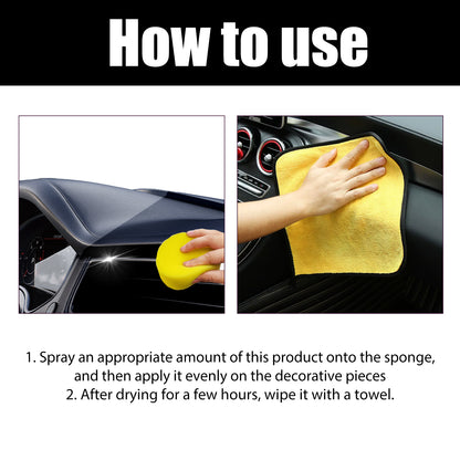 Plastic Restorer, Car Interior Seat Dial Cleaning Dust-Proof Decontamination Coating Agent