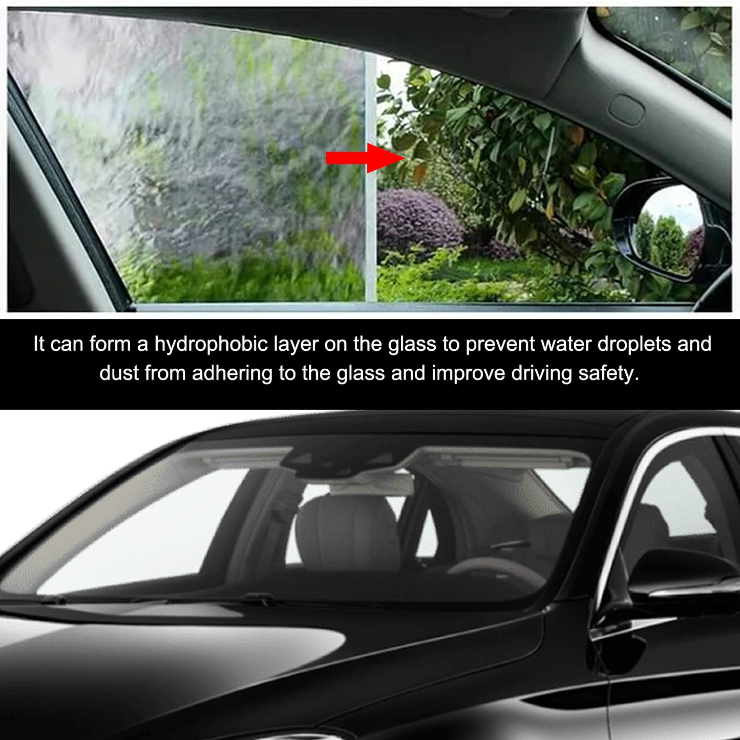 Oil Film Cleaner, Car Glass Stains Water Cleaning Care Car Cleaning Agent