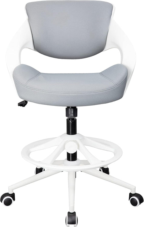 Ergonomic Drafting Chair With Lumbar Support Grey Office