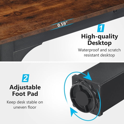 78 Inch Extra Long Two Person Computer Desk For Home Office