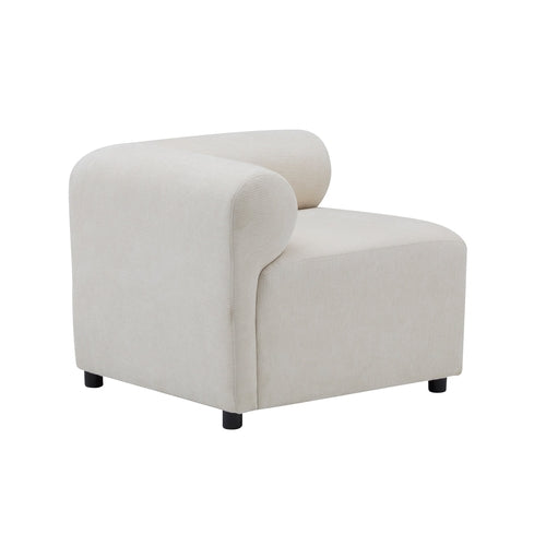 Modular Chenille Sectional Sofa – Modern Curved Upholstered Couch for