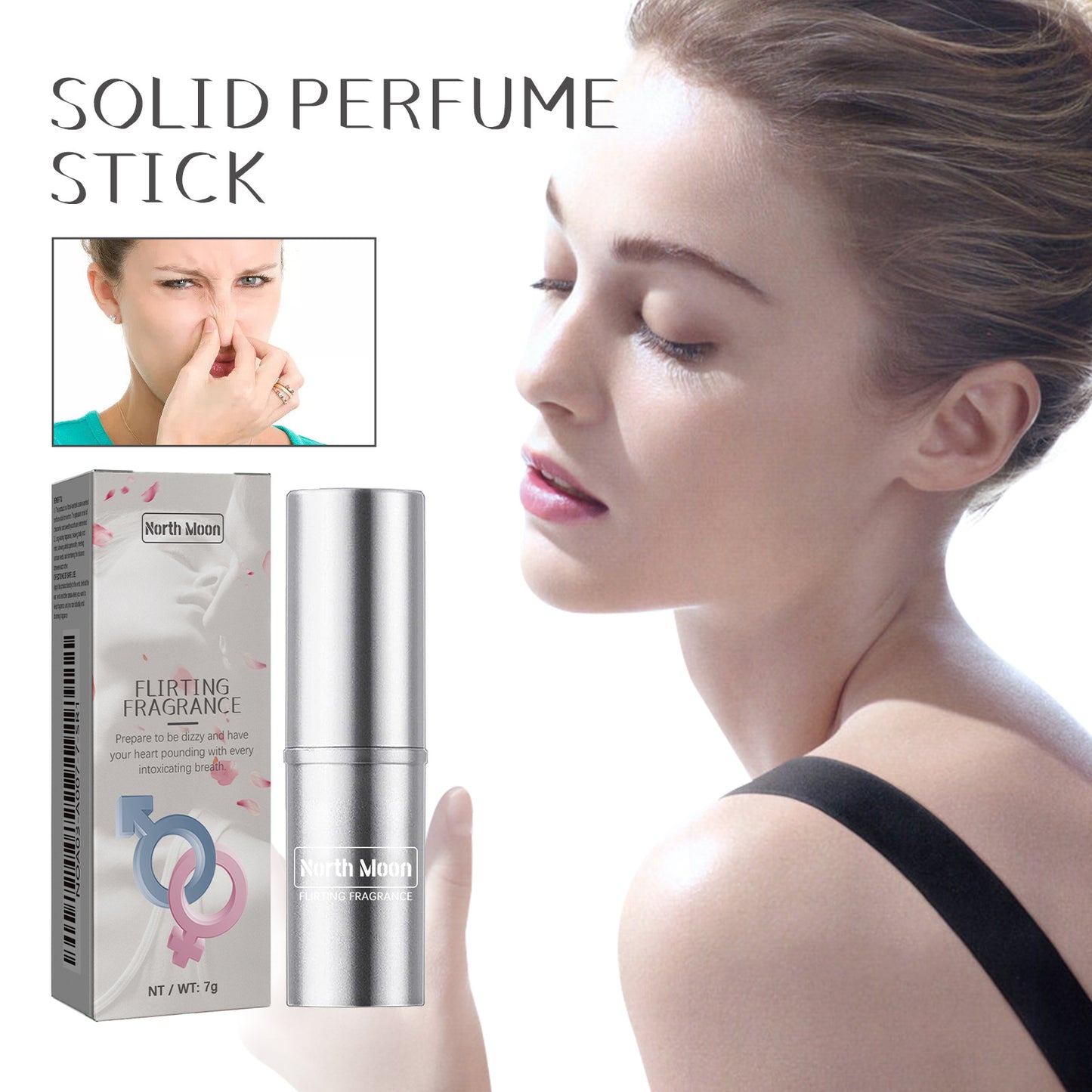 Flirting Fragrance, Natural Fresh Light Fragrance Refreshing Lasting Fragrance Ladies Niche Perfume Stick