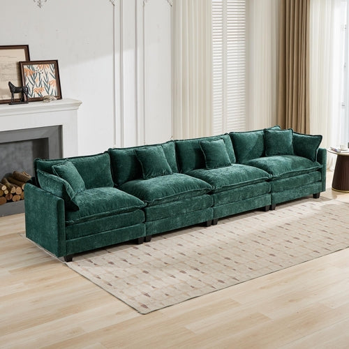 Cloud Sofa Modern Sectional Couch, Comfy Double Layer Upholstered Seat