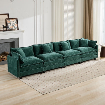Cloud Sofa Modern Sectional Couch, Comfy Double Layer Upholstered Seat