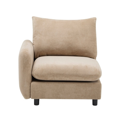 Modular Velvet Sectional Sofa Corner Chair – Convertible Upholstered