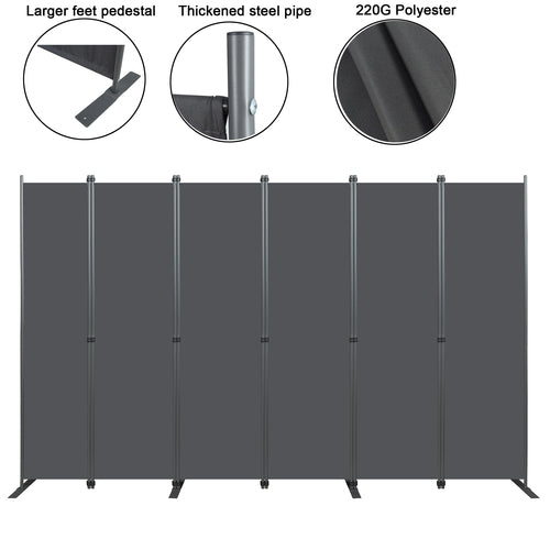 Folding Privacy Screen Room Divider, Heavy-Duty Metal Frame &