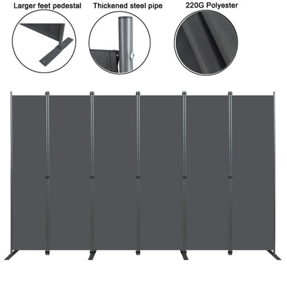 Folding Privacy Screen Room Divider, Heavy-Duty Metal Frame &