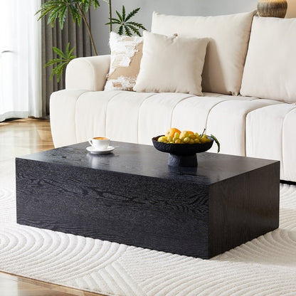 Modern Coffee Table – 39.3" Rectangular Accent Table with Textured
