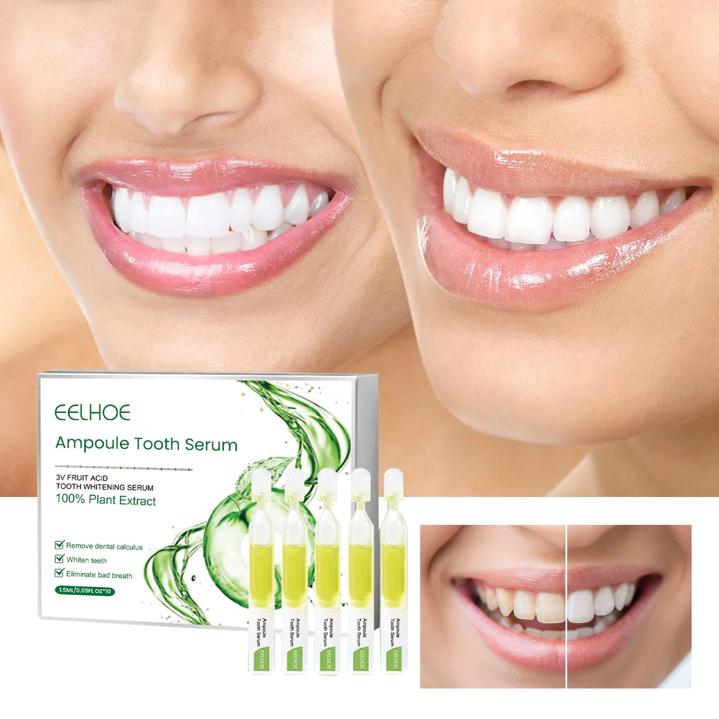 EELHOE Teeth Whitening Serum To Remove Stains, Bad Breath, Whitening Teeth And Whitening Teeth